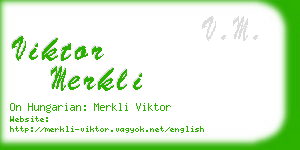 viktor merkli business card